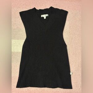 Men's Black V-Neck Sweater Vest